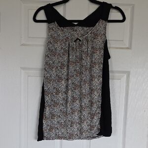 George Black and White Floral Blouse